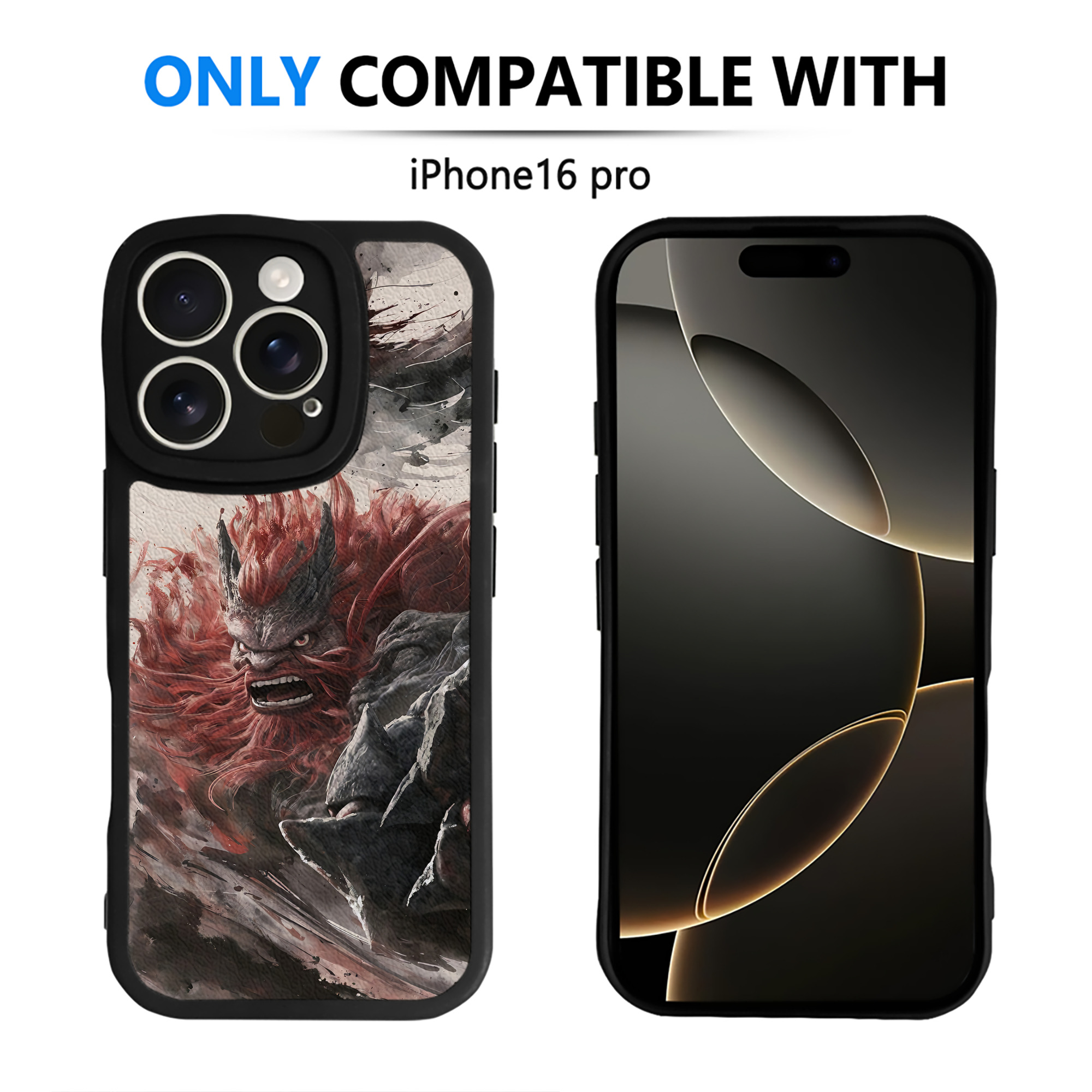 （画像用） Ne Zha 2 ナタ 魔童の大暴れ 【iPhone 16シリーズ対応】シリコンスマホケース（レザー調） 材質：シリコン